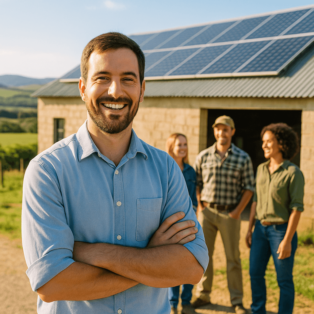 Solar & Backup Power Systems in the Garden Route | EcoPower 1 smiling family solar panels